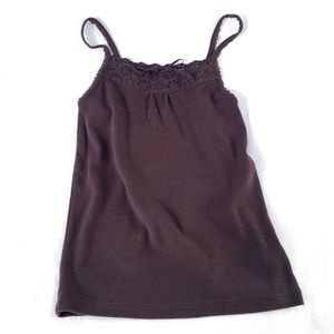 GAP kids brown tank top with bow detail